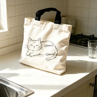 Sac de rangement compact en toile graphique sur mesure avec fermeture éclair et poignée, résistant à l'usure et anti-poussière, idéal pour les collections de cosmétiques et les voyages