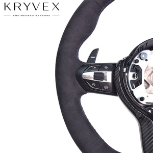 Volante Kryvex para <span class=keywords><strong>BMW</strong></span> E90 E60 E65 E84 E83 E70 E71 M3 M5, Personalizado, en Cuero Genuino y Fibra de Carbono - Product Image 2