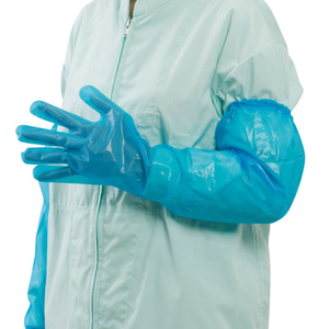 Okuny Guante de plástico largo desechable para inseminación de vacas con banda elástica para guante veterinario - Product Image 3