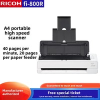 Scanner portable Ricoh Fi-800R A4 CIS USB à double canal, à chargement par le haut en forme de U, pour factures, certificats, cartes, passeports – Rapide