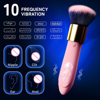 Großhandel Make-up Pinsel Vibrations-Sexspielzeug Weiblicher Nippel G-Punkt Klitoris Vibrator Nippel-Massagegerät Masturbatoren Pinsel-Vibratoren