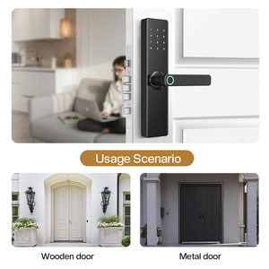 Tenon T09 Apartment Room Waterproof <strong>Biometric</strong> Finger Print Locks Doors Battery Operated Electronic Tuya Smart Door Lock Card - Product Image 4