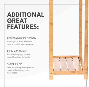<span class=keywords><strong>Support</strong></span> d'accessoires de bain moderne en bambou pratique pour la maison Porte-serviettes en <span class=keywords><strong>échelle</strong></span> avec fonction de rangement pour la salle de bain - Product Image 4