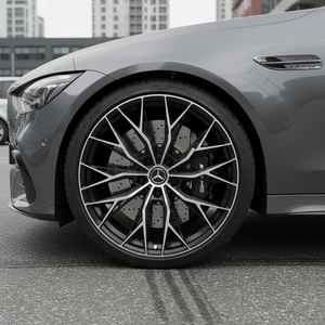 Rines de aleación con patrón intrincado de telaraña, cara pulida y concava para autos deportivos de lujo - Product Image 5