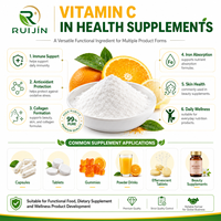 Vitamine C Acide Ascorbique CAS 50-81-7 Poudre Qualité Alimentaire Soutien Immunitaire Antioxydant Santé de la Peau Complément Alimentaire Matière Première
