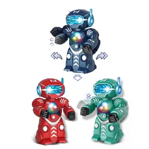 어린이 인터랙티브 회전 장난감 로봇 시뮬레이션 전기 범프 & 이동 빛 음악 로봇 춤 장난감