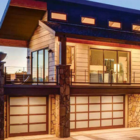 Porte de garage moderne en alliage d'aluminium pour villa, avec isolation thermique élevée, performance antivol, surface finie et ouverture automatique