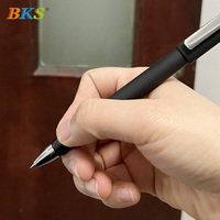 Bolígrafos de Gel de Plástico de la Marca BKS con Logotipo Personalizado, Regalo Promocional Empresarial, Punta de 0.5 mm, Tinta Negra