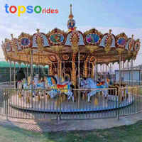 Manèges de carrousel de luxe à 36 places, jeux amusants, équipement d'amusement extérieur de grande taille pour adultes, manège de carrousel à vendre