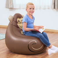 Canapé gonflable en forme de singe pour enfants-PVC épais, pour coins de lecture, salles de jeux, salons, camping, extérieur