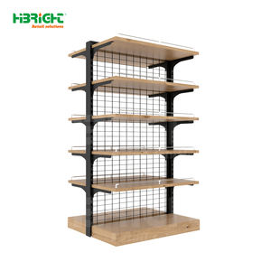 Estanterías de Góndola de Alta Resistencia y Múltiples Niveles para Supermercados, con Panel Trasero de Malla Metálica, para Exhibición en Tiendas de Abarrotes - Product Image 4