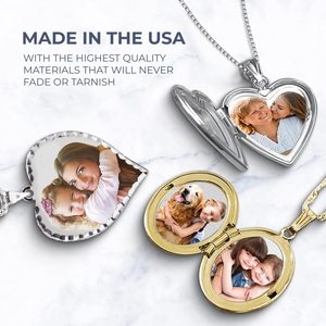Nuova Collana con Ciondolo <span class=keywords><strong>a</strong></span> <span class=keywords><strong>Cuore</strong></span> Inciso in Acciaio Inossidabile, Scatola Portafoto Apribile, Stile Donna in Argento e Oro, <span class=keywords><strong>Cuore</strong></span> di Bambù - Product Image 6