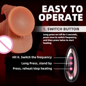 Das Einzigartig Geformte Sex-Spielzeug mit vibrierender Zunge zur Simulation eines echten Penis für die weibliche Masturbation - Product Image 4