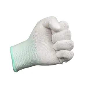 Vente chaude Non Pelucheux Tricot Polyester Nylon Main Core Assembly Pu Works Gants