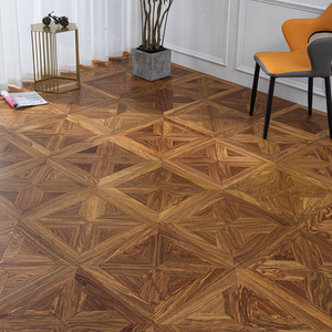 Parquet en bois multicoque AVANTIMORA E0 E1 anti-rayures, texture scieuse, grade ABCD, 12mm 18mm 20mm, en Padauk, avec joint mâle et femelle, pour hôtels de luxe - Product Image 1