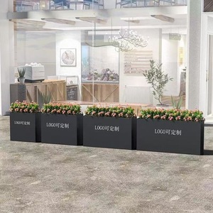 Jardinière rectangulaire moderne en métal sur mesure pour extérieur, pot de plantation spécialisé pour fleurs et plantes, idéal pour terrasses et jardins. - Product Image 3