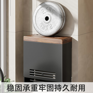 Wall Mounted Knife Rack Walnut Wood With <b>Tray</b> Multipurpose Kitchen <b>Storage</b> Holder Hanging Draining Rack Modern Design - Product Image 4