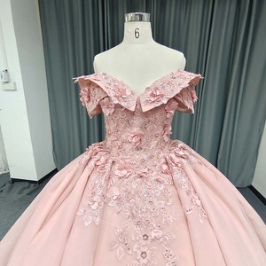 Lsany250 Princess Blush Pink Quinceanera Dresses Glitter Beading 3D <b>Flowers</b> Party Sweet 16 Vestidos De 15 Anos Gowns Jancember - Product Image 5