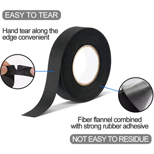 2- Kain Fleece Hitam Oranye Tahan Api Poliester PET untuk Pembungkus Mesin Mobil, Kabel Otomotif, dan Pita Perekat - Product Image 5