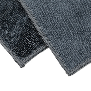Toalla de microfibra gris para lavado de autos, súper absorbente, de doble cara, para la eliminación de manchas y limpieza. - Product Image 1