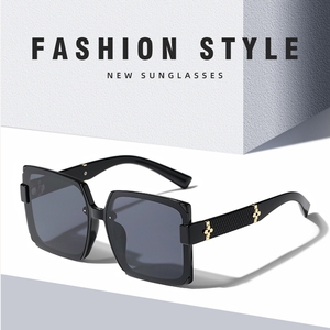 Новые солнцезащитные очки унисекс в форме четырехлистного клевера, полнокадровые, европейский стиль, модные, вирусные, UV400, оптом - Product Image 1