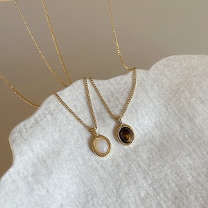 French Retro Opal Shell Pendant Necklace Women's Niche Simple <strong>High</strong>-<strong>end</strong> Light Luxury Collarbone Chain <strong>Jewelry</strong> - Product Image 2