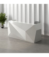 Comptoir de réception de spa en marbre artificiel au design exceptionnel et populaire, blanc, écologique, pour usage commercial, hôtels et centres commerciaux, garantie 10 ans