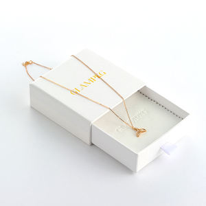 Custom Logo White Sliding Drawer Jewelry <b>Gift</b> <b>Box</b> Paper Packaging for Necklace Bracelet <b>Earrings</b> Ring Storage Display - Product Image 5