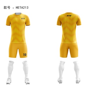 เสื้อฟุตบอลแขนสั้นสีกรมท่าแบบใหม่ สไตล์ซับลิเมชั่นสั่งทำพิเศษ ผ้าโพลีเอสเตอร์ 100% ระบายอากาศได้ดี ชุดยูนิฟอร์มฟุตบอลสำหรับผู้ชาย - Product Image 3