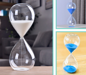 Clessidra Artigianale Ecologica Design Art Déco Timer 5/30/60 Minuti Decorazione Creativa Personalizzata in Vetro e Sabbia Regalo - Product Image 5