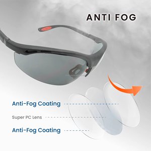 ISO 16321, CE PC Lens Material Bifocal lens option available anti fog safety glasses - Product Image 3