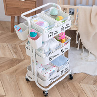 Chariot roulant à 3 niveaux avec roues, panier mobile pour collations, boissons et légumes, pour la maison, la chambre, le salon, le garde-manger, la cuisine, vente en gros