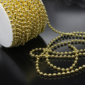 Cadena de Perlas de Oro y Plata de 3mm 4mm 5mm 6mm 8mm 10mm 12mm, <span class=keywords><strong>Guirnalda</strong></span> para Decoración de Navidad, Manualidades para Bodas - Product Image 1