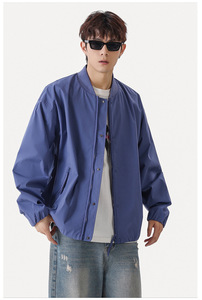 Blouson Aviateur Utilitaire Homme Col Rabattu Style Urbain Américain avec Détails Zippés Silhouette Bomber Décontractée Vintage Hiver - Product Image 4