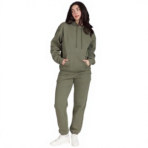 Hot Sale <b>Womens</b> Tracksuit 2 Piece Casual Hoodie and Jogger Outfit OEM ODM Bulk Wholesale Private Label Running and Fitness Wear - Product Image 1