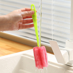 Bottle Cleaning <b>Brush</b> Long Handle Sponge Cup Cleaner For Home Use With Soft Bristles - Product Image 2