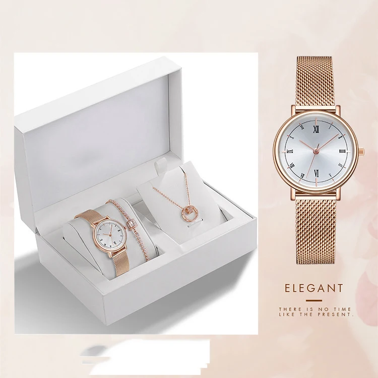 Conjunto de relojes de lujo para mujer, relojes de pulsera, reloj de cuarzo a la moda para mujer, reloj femenino, reloj Montre Femme Relogio