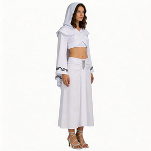 Conjunto de Disfraz de Cosplay de Padm, Reina Blanca Amidala, para Halloween, Actuaciones Escénicas, Traje para Mujer Adulta, Top, Falda y Capa - Product Image 4