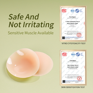 Matériau de qualité médicale sans colle auto-adhésif 8 10cm Silicone Nipple Cover Breast Pasties avec pochette en silicone dur - Product Image 3