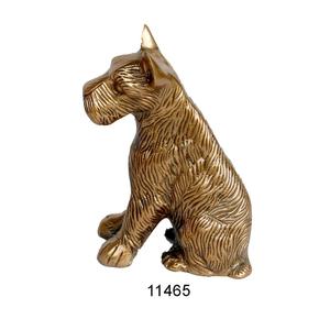 รูปปั้นสุนัขทำจากอลูมิเนียมหล่อพร้อมทองเหลืองโบราณรูปปั้นโลหะสำหรับตกแต่งบ้าน - Product Image 4