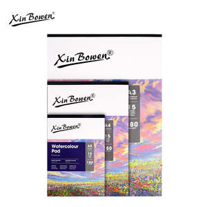 Xin Bowen grosir A3 A4 A5 180 Gsm 15 lembar terbesar buku gambar cat air kustom Logo buku lukisan artis untuk anak-anak - Product Image 2