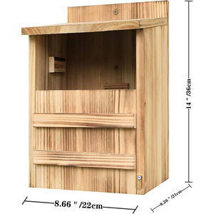 Houten Uil Huis Houten Rechthoekig <span class=keywords><strong>Open</strong></span> Vogelhuis - Product Image 6