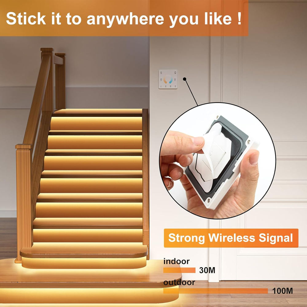 Smart LED Stair Light Set - Adjustable, Efficient Lighting, image size:1000x1000