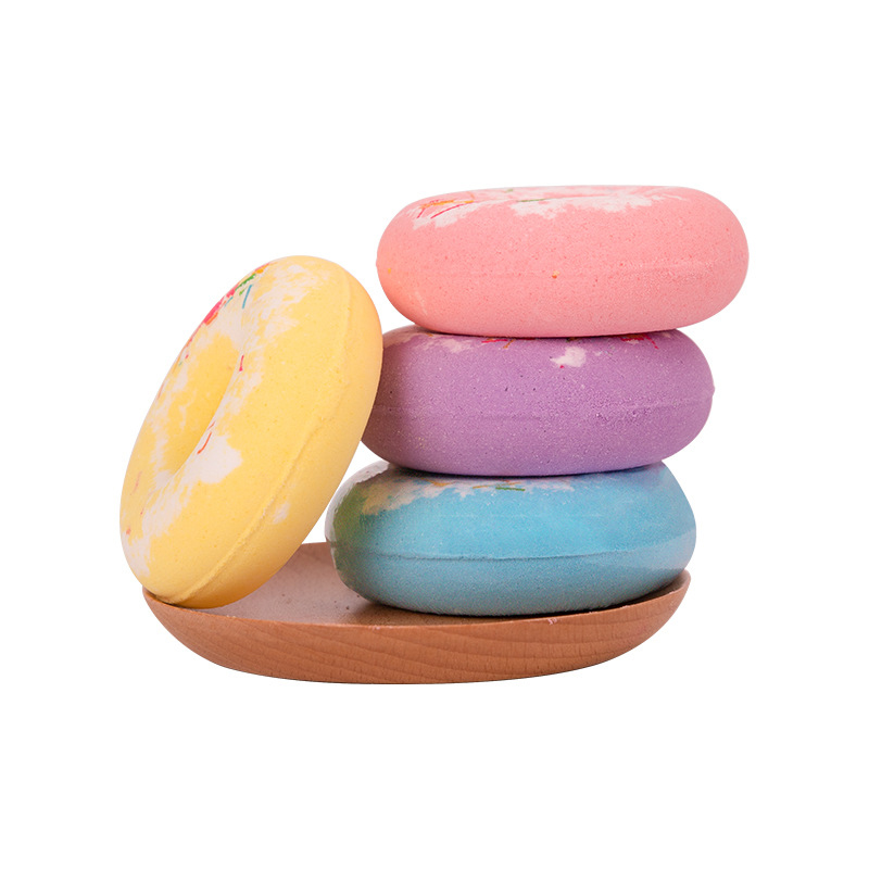 Abeis Personalized Bath Product Hand-made Colorful Customized Fizz Moisturize Donut Bath Salt Ball