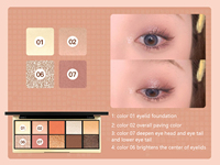 Palette d'ombres à paupières scintillantes à haute pigmentation imperméable à la peau foncée avec logo personnalisé, ensemble de poudre à label privé, multi-brillance magnétique OEM ODM