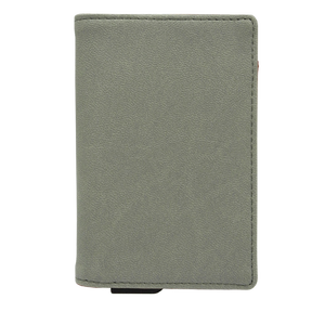 Unisex RFID Minimalist Business Credit Card Case Aluminum <b>Wallet</b> Open Closure Nylon Lining Mini Black Anti-theft Metal PU <b>Holder</b> - Product Image 3