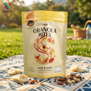 Customized Zipper <b>Zip</b> Lock Foil Lined Stand up Pouch Food Packaging <b>Bag</b> for Granola Nuts Snack - Product Image 1