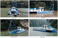 Drague à aspiration par jet, machine d'extraction de sable, bateau de dragage à moteur diesel pour l'extraction fluviale