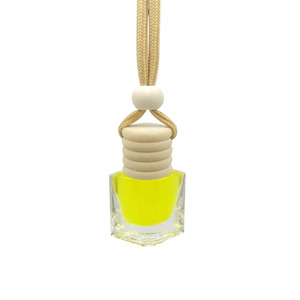 Botella difusora vacía con tapa de madera de 5ml, botella de perfume colgante para coche, contenedor de aceite esencial de aromaterapia recargable, diseño elegante - Product Image 2