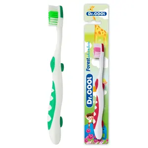 Non-slip Cute Rubber Handle Children Manual Teeth Whitening Mouthguard Kids Toothbrush